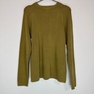J. Crew Cotton Rib Crewneck Sweater L